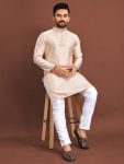 TRADITIONAL SILK WITH SEQUENCE WORK MEN'S KURTA WITH PAYJAMA
