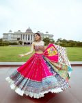 ATTRACTIVE BUTTER SILK DIGITAL PRINT REAL MIRROR WORK LEHENGA CHOLI WITH DUPATTA PARTY WEAR WHOLESALE PRICE ETHNIC GARMENT (5)