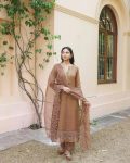 ATTRACTIVE CHANDERI SILK WITH EMBROIDERY SEQUENCE WORK TOP PANT WITH DUPATTA FESTIVAL WEAR WHOLESALE PRICE ETHNIC GARMENT (1)