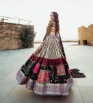 ATTRACTIVE CHINON SILK DIGITAL PRINT AND REAL MIRROR WORK LEHENGA CHOLI WITH DUPATTA FESTIVAL WEAR WHOLESALE PRICE ETHNIC GARMENT (4)