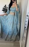 ATTRACTIVE CHINON SILK SEQUENCE EMBROIDERY WORK LEHENGA CHOLI WITH DUPATTA WEDDING WEAR WHOLESALE PRICE ETHNIC GARMENT (3)