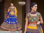 ATTRACTIVE COTTON CHAIN STITCH MIRROR WORK LEHENGA CHOLI WITH DUPATTA FESTIVAL WEAR WHOLESALE PRICE ETHNIC GARMENT (3)