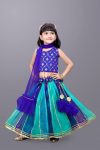 ATTRACTIVE CREPE AND NET PAPER MIRROR AND EMBROIDERY WORK KIDS LEHENGA CHOLI WITH DUPATTTA FESTIVAL WEAR BEST PRICE TEXTILE GARMENT (2)