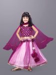 ATTRACTIVE CREPE AND NET PAPER MIRROR AND EMBROIDERY WORK KIDS LEHENGA CHOLI WITH DUPATTTA FESTIVAL WEAR BEST PRICE TEXTILE GARMENT (8)