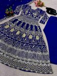 ATTRACTIVE GEORGETTE EMBROIDERY SEQUENCE WORK GOWN BOTTOM WITH DUPATTA WEDDING WEAR WHOLESALE PRICE ETHNIC GARMENT (6)