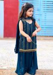 ATTRACTIVE GEORGETTE EMBROIDERY SEQUENCE WORK KIDS TOP PALAZZO WITH DUPATTA FESTIVAL WEAR BEST PRICE TEXTILE GARMENT (13)