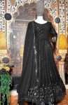 ATTRACTIVE GEORGETTE EMBROIDERY WITH SILVER SEQUENCE WORK GOWN BOTTOM WITH DUPATTA WEDDING WEAR WHOLESALE PRICE ETHNIC GARMENT (10)
