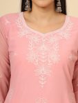 ATTRACTIVE GEORGETTE LUCKNOAWI CHICKENKARI WORK GIRLS KURTI CASUAL WEAR WHOLESALE PRICE ETHNIC GARMENT (9)