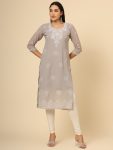 ATTRACTIVE GEORGETTE LUCKNOAWI CHICKENKARI WORK GIRLS KURTI CASUAL WEAR WHOLESALE PRICE ETHNIC GARMENT (16)