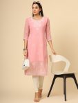 ATTRACTIVE GEORGETTE LUCKNOAWI CHICKENKARI WORK GIRLS KURTI CASUAL WEAR WHOLESALE PRICE ETHNIC GARMENT (9)