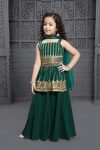 ATTRACTIVE HEAVY CREPE EMBROIDERY WORK KIDS TOP PALAZZO WITH DUPATTA WEDDING WEAR WHOLESALE PRICE ETHNIC GARMENT (4)