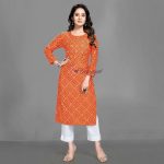 ATTRACTIVE HEAVY RAYON BADHANI PRINT WORK READY TO WEAR ONLY KURTI CASUAL WEAR WHOLESALE PRICE ETHNIC GARMENT (3)