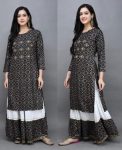 ATTRACTIVE HEAVY RAYON BADHNI PRINT WORK WOMENS TOP WITH SKIRT FESTIVAL WEAR WHOLESALE PRICE ETHNIC GARMENT (5)