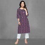 ATTRACTIVE HEAVY RAYON BANDHNI PRINT WORK WOMENS KURTI ONLY CASUAL WEAR WHOLESALE PRICE ETHNIC GARMENT (1)