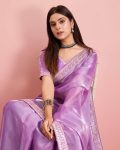 ATTRACTIVE JIMMY CHOO EMBROIDERY SEQUENCE WITH CODING WORK SAREE WITH UNSTITCHED BLOUSE PARTY WEAR WHOLESALE PRICE ETHNIC GARMENT (4)