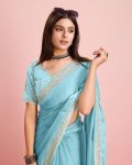 ATTRACTIVE JIMMY CHOO EMBROIDERY SEQUENCE WITH CODING WORK SAREE WITH UNSTITCHED BLOUSE PARTY WEAR WHOLESALE PRICE ETHNIC GARMENT (2)