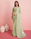 ATTRACTIVE JIMMY CHOO EMBROIDERY SEQUENCE WITH CODING WORK SAREE WITH UNSTITCHED BLOUSE PARTY WEAR WHOLESALE PRICE ETHNIC GARMENT (6)