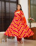 ATTRACTIVE ORGANZA PRINTED WORK GOWN PANT WITH DUPATTA FESTIVAL WEAR WHOLESALE PRICEETHNIC GARMENT (5)