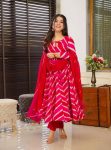 ATTRACTIVE ORGANZA PRINTED WORK GOWN PANT WITH DUPATTA FESTIVAL WEAR WHOLESALE PRICEETHNIC GARMENT (7)