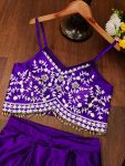 ATTRACTIVE RANGOLI SILK MULTI THREAD EMBROIDERY WORK LEHENGA BLOUSE WITH KOTI WEDDING WEAR CHEAP PRICE TEXTILE GARMENT (4)