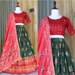 ATTRACTIVE SILK PRINT WITH FOIL WORK LEHENGA CHOLI WITH DUPATTA FESTIVAL WEAR WHOLESALE PRICCE ETHNIC GARMENT (9)