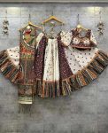 ATTRACTIVE SOFT BUTTER SILK DIGITAL PRINT AND REAL MIRROR WORK LEHENGA CHOLI WITH DUPATTA FESTIVAL WEAR WHOLESALE PRICE ETHNIC GARMENT (2)