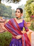 ATTRACTIVE TUSSAR SILK FORAL PRINT WITH FOIL WORK LEHENGA BLOUSE WITH DUPATTA FESTIVAL WEAR WHOLESALE PRICE ETHNIC GARMENT (9)