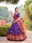 ATTRACTIVE TUSSAR SILK FORAL PRINT WITH FOIL WORK LEHENGA BLOUSE WITH DUPATTA FESTIVAL WEAR WHOLESALE PRICE ETHNIC GARMENT (9)