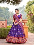 ATTRACTIVE TUSSAR SILK FORAL PRINT WITH FOIL WORK LEHENGA BLOUSE WITH DUPATTA FESTIVAL WEAR WHOLESALE PRICE ETHNIC GARMENT (9)