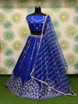 BANGLORI SILK EMBROIDERY AND REAL MIRROR WORK LEHENGA BLOUSE WITH DUPATTA WEDDING WEAR WHOLESALE PRICE ETHNIC GARMENT (1)