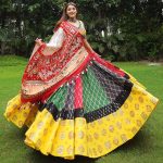 DESIGNER BITTER SILK DIGITAL PRINT WITH MIRROR WORK LEHENGA CHOLI WITH DUPATTA FESTIVAL WEAR WHOLESALE PRICE ETHNIC GARMENT (1)