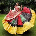 DESIGNER BITTER SILK DIGITAL PRINT WITH MIRROR WORK LEHENGA CHOLI WITH DUPATTA FESTIVAL WEAR WHOLESALE PRICE ETHNIC GARMENT (1)