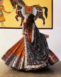 DESIGNER BUTTER SILK DIGITAL PRINT AND REAL MIRROR WORK LEHENGA CHOLI AND DUPATTA FESTIVAL WEAR WHOLESALE PRICE ETHNIC GARMENT (3)