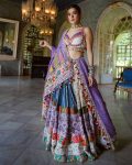 DESIGNER BUTTER SILK DIGITAL PRINT WITH MIRROR WORK LEHENGA CHOLI WITH DUPATTA FESTIVAL WEAR WHOLESALE PRICE EHTNIC GARMENT (2)