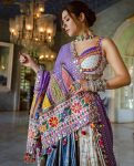 DESIGNER BUTTER SILK DIGITAL PRINT WITH MIRROR WORK LEHENGA CHOLI WITH DUPATTA FESTIVAL WEAR WHOLESALE PRICE EHTNIC GARMENT (2)