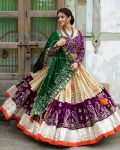 DESIGNER BUTTER SILK DIGITAL PRINT WITH MIRROR WORK LEHENGA CHOLI WITH DUPATTA PARTY WEAR WHOLESALE PRICE ETHNIC GARMENT (1)