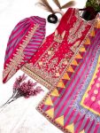 DESIGNER CHINON EMBROIDERY SEQUENCE WORK TOP DHOTI WITH DUPATTA PARTY WEAR WHOLESALE PRICE ETHNIC GARMENT (3)