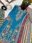 DESIGNER CHINON EMBROIDERY SEQUENCE WORK TOP DHOTI WITH DUPATTA WEDDING WEAR WHOLESALE PRICE ETHNIC GARMENT (4)