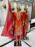 DESIGNER CHINON EMBROIDERY SEQUENCE WORK TOP DHOTI WITH DUPATTA WEDDING WEAR WHOLESALE PRICE ETHNIC GARMENT (6)