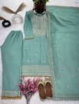 DESIGNER CHINON EMBROIDERY SEQUENCE WORK TOP PANT WITH DUPATTA PARTY WEAR WHOLESALE PRICE ETHNIC GARMENT (5)