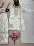 DESIGNER CHINON SEQUENCE EMBROIDERY WORK TOP PALAZZO WITH DUPATTA PARTY WEAR WHOLESALE PRICE ETHNIC GARMENT (3)