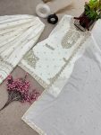 DESIGNER CHINON SEQUENCE EMBROIDERY WORK TOP PALAZZO WITH DUPATTA PARTY WEAR WHOLESALE PRICE ETHNIC GARMENT (3)