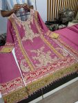 DESIGNER CHINON SILK EMBROIDERY CODING WORK TOP BOTTOM WITH DUPATTA FESTIVAL WEAR WHOLESALE PRICE ETHNIC GARMENT (1)