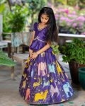 DESIGNER CHINON SILK EMBROIDERY CRUSHED WORK AND SIDE ZIPPER KIDS TOP WITH LEHENGA FESTIVAL WEAR WHOLESALE PRICE ETHNIC GARMENTR (17)