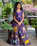 DESIGNER CHINON SILK EMBROIDERY CRUSHED WORK AND SIDE ZIPPER KIDS TOP WITH LEHENGA FESTIVAL WEAR WHOLESALE PRICE ETHNIC GARMENTR (17)