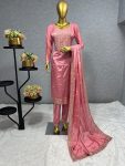 DESIGNER CHINON SILK EMBROIDERY SEQUENCE THREAD WORK TOP BOTTOM WITH DUPATTA PARTY WEAR WHOLESALE PRICE ETHNIC GARMENT (3)