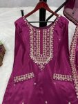 DESIGNER CHINON SILK EMBROIDERY SEQUENCE THREAD WORK TOP BOTTOM WITH DUPATTA PARTY WEAR WHOLESALE PRICE ETHNIC GARMENT1 (3)