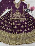 DESIGNER CHINON SILK EMBROIDERY SEQUENCE WORK TOP LEHENGA CHOLI WITH DUPATTA WEDDING WEAR WHOLESALE PRICE ETHNIC GARMENT (2)