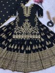 DESIGNER CHINON SILK EMBROIDERY SEQUENCE WORK TOP LEHENGA CHOLI WITH DUPATTA WEDDING WEAR WHOLESALE PRICE ETHNIC GARMENT (5)