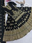 DESIGNER CHINON SILK EMBROIDERY SEQUENCE WORK TOP LEHENGA CHOLI WITH DUPATTA WEDDING WEAR WHOLESALE PRICE ETHNIC GARMENT (5)